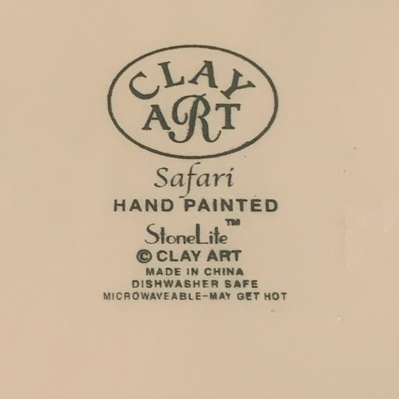 2 Hand painted Leopard Print Serving Plates, 11" and 8" - Picture 6 of 6